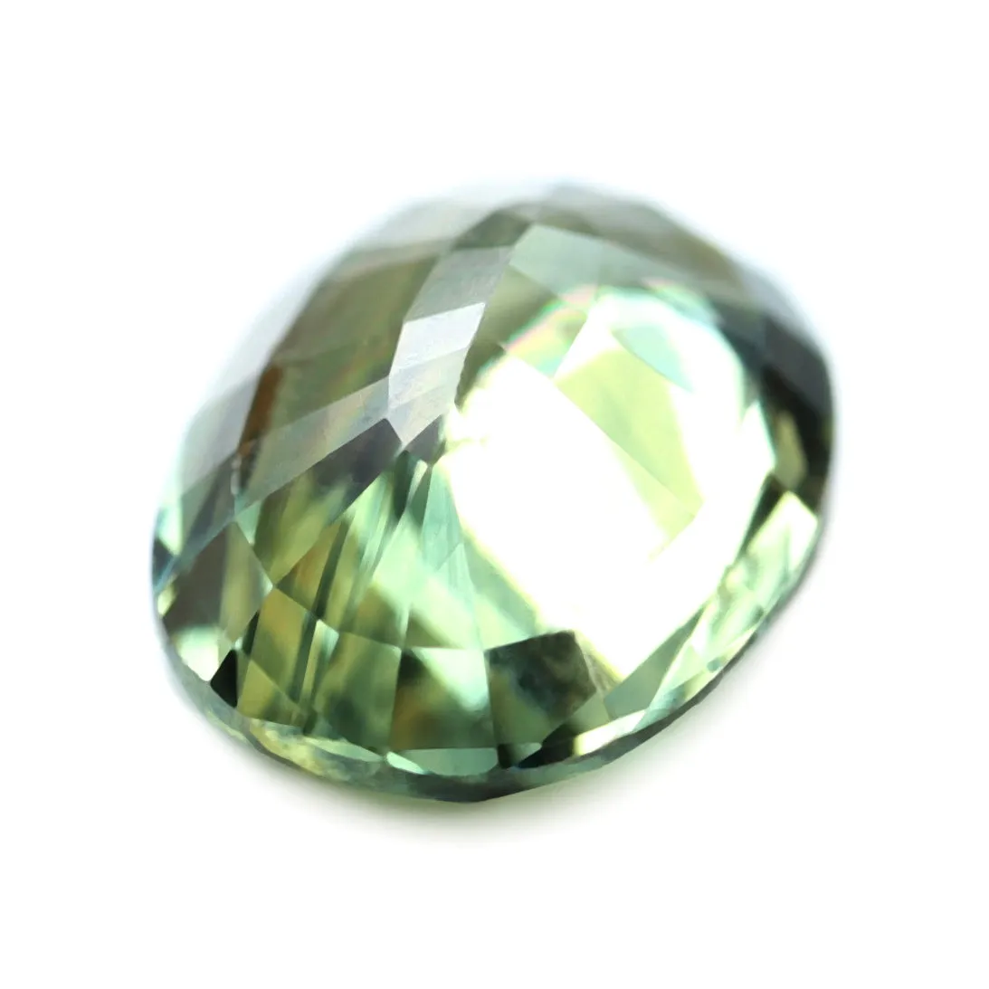 0.63ct Certified Natural Green Sapphire
