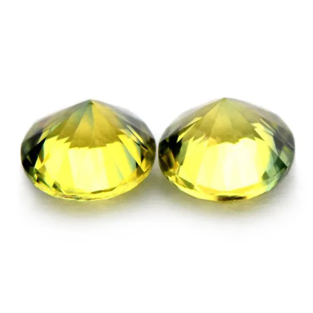 0.66 ct Certified Natural Bicolor Sapphire Pair