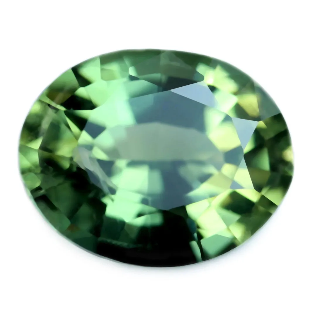 0.76ct Certified Natural Green Sapphire