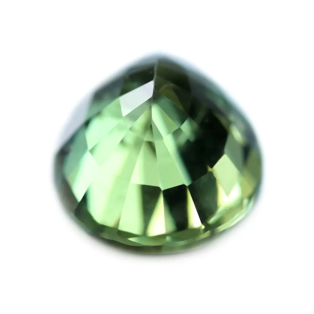 0.76ct Certified Natural Green Sapphire