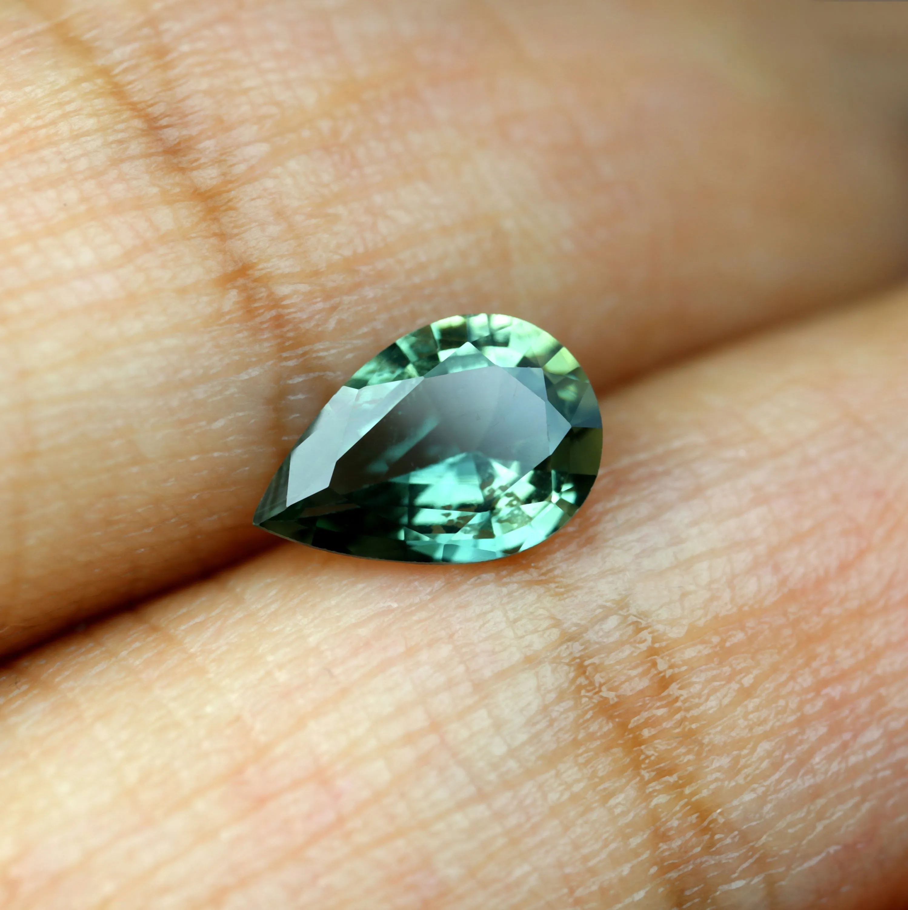 0.81ct Certified Natural Teal Sapphire