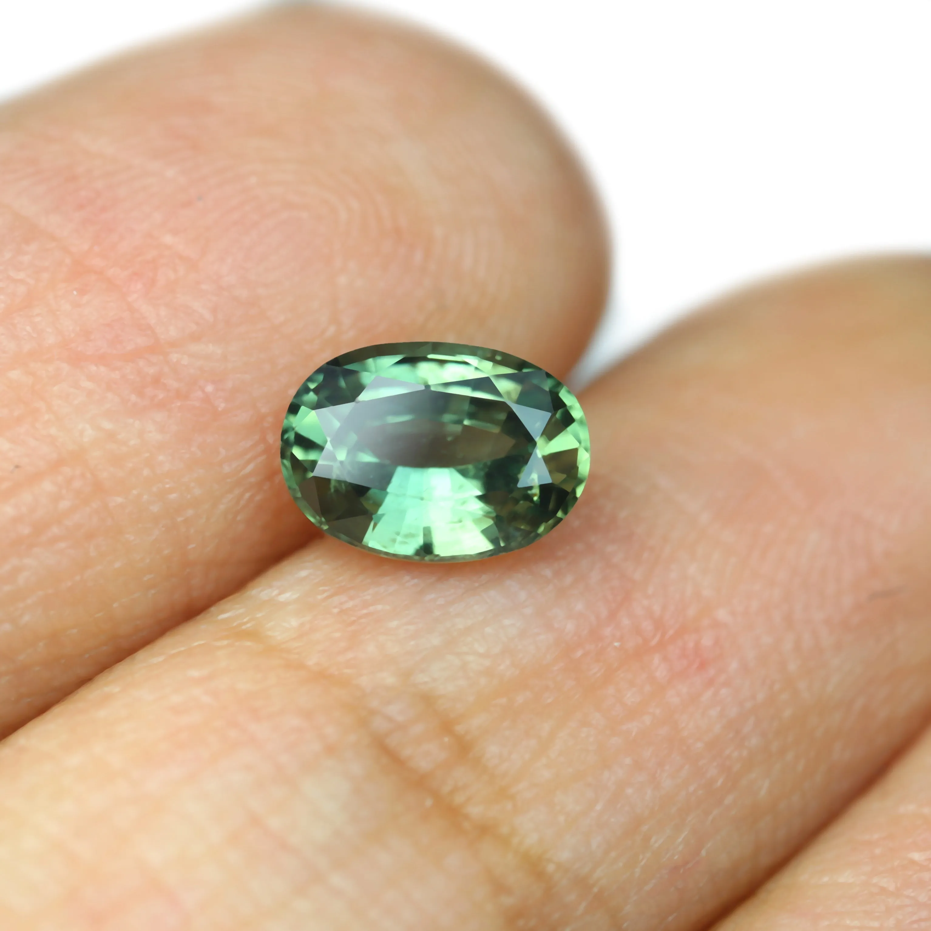 0.81ctCertified Natural Green Sapphire