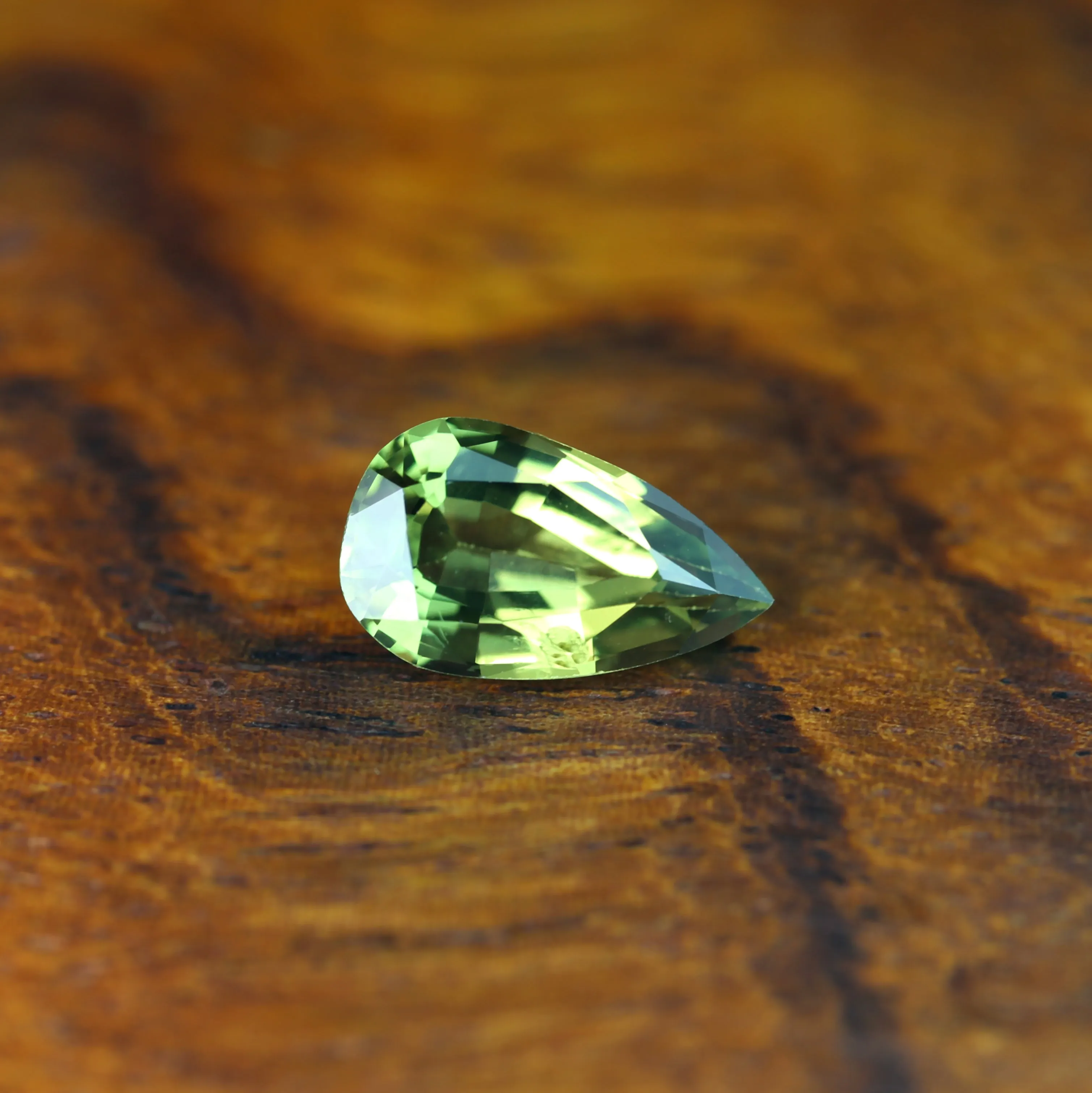 0.82ct Certified Natural Green Sapphire