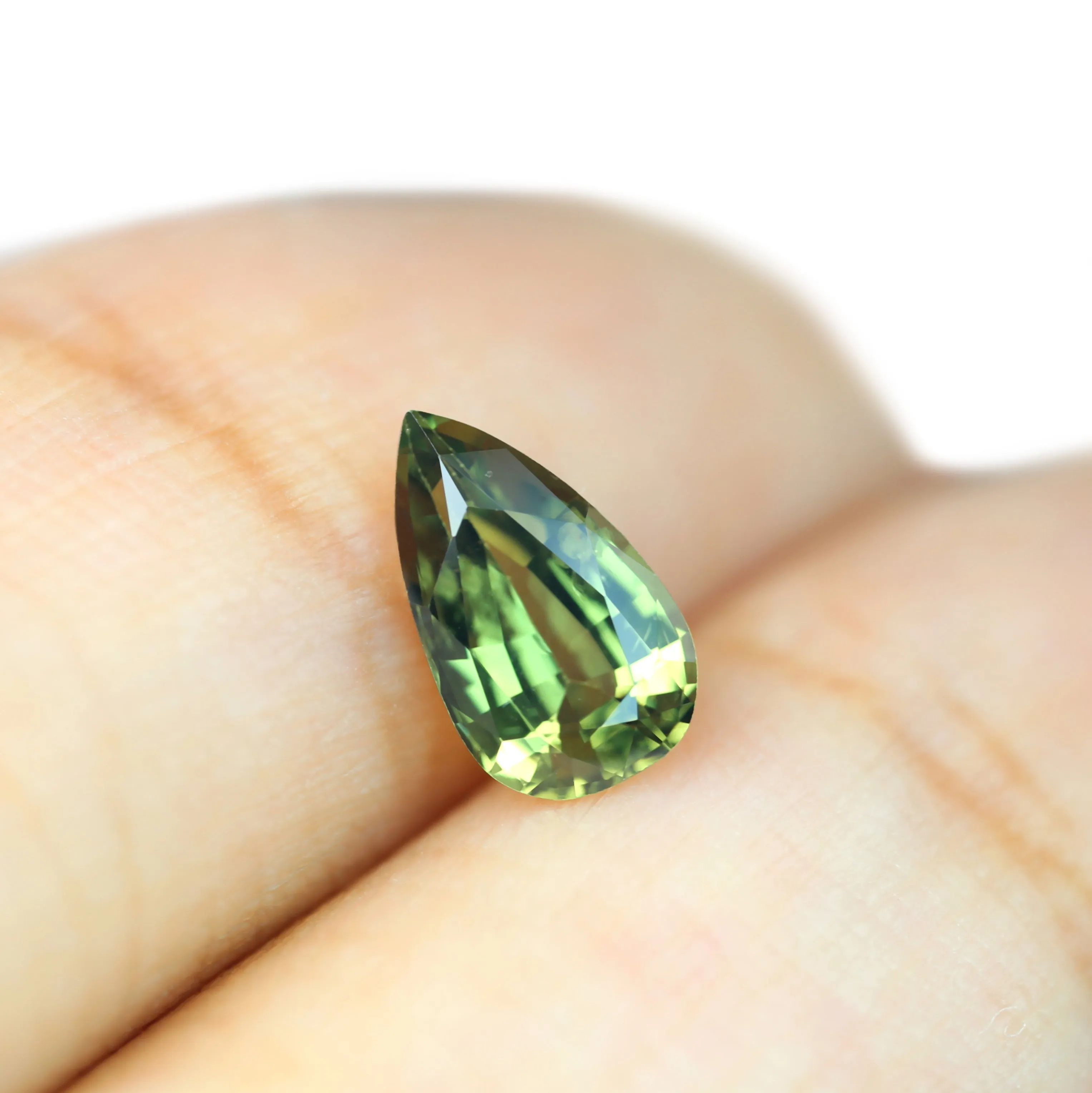 0.82ct Certified Natural Green Sapphire