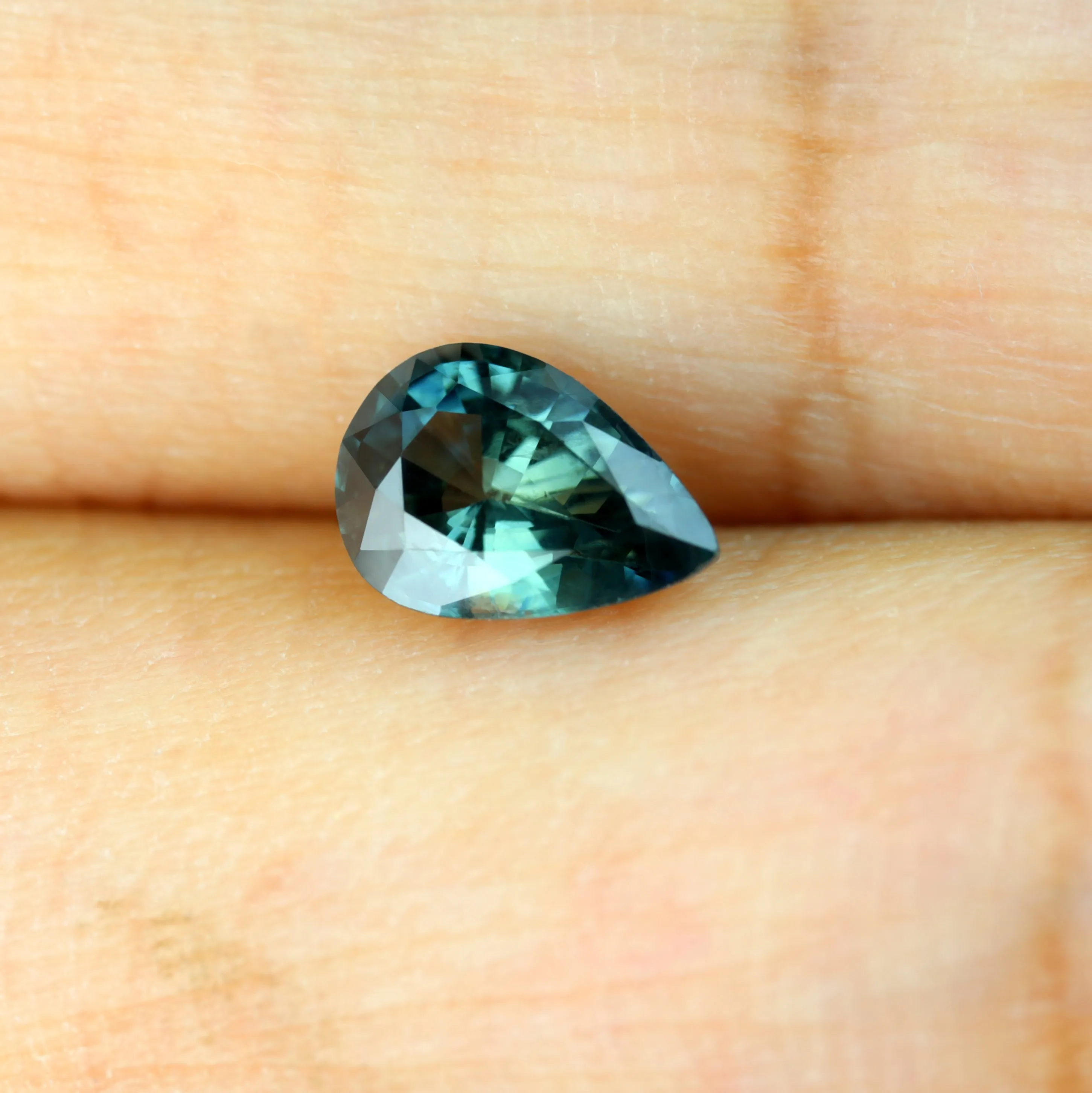 0.82ct Certified Natural Teal Sapphire