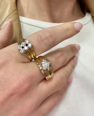 0.98ct Diamond Ring, Two Tone 14k