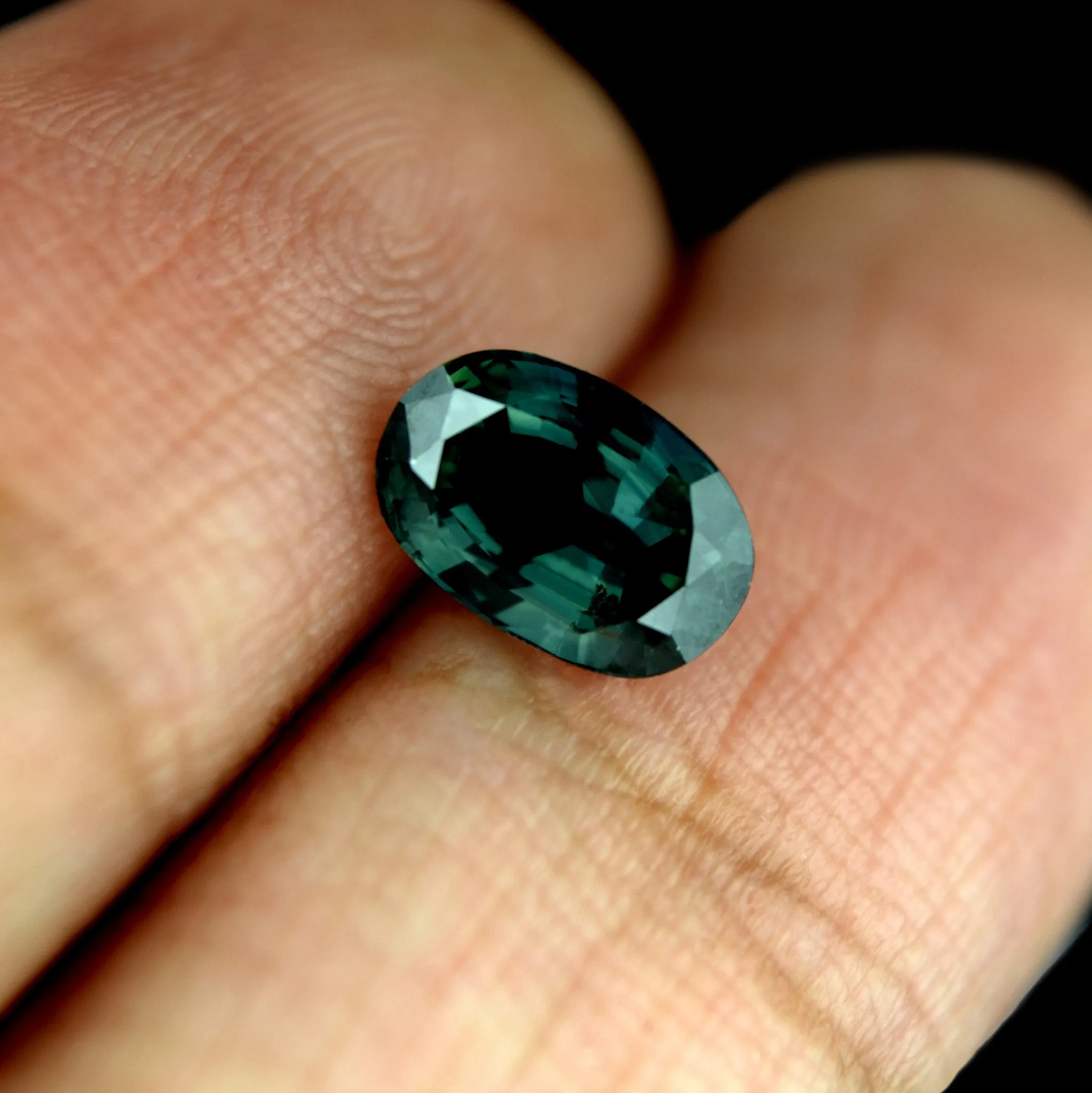 1.41 ct Certified Natural Green Sapphire