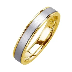 14K or 18K Two-Tone Gold Plain Ring