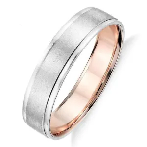 14K or 18K Two-Tone Gold Plain Ring