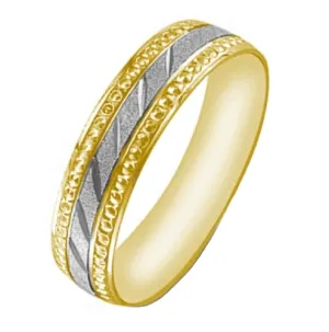 14K or 18K White and Yellow Gold Celtic Ring