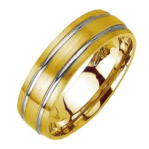 14K or 18K White and Yellow Gold Ring