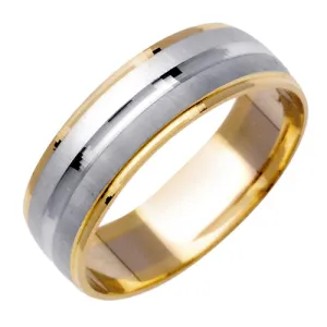 14K or 18K White and Yellow Gold Ring