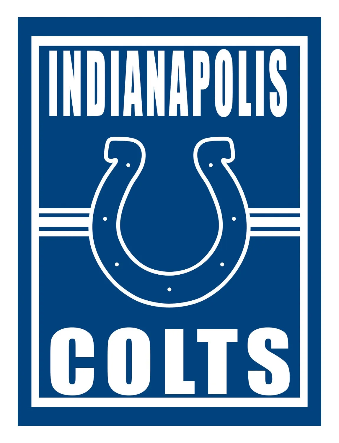 15.5"L x 11.5"H Medium Metal Wall Sign, Indianapolis Colts,6m3813usm