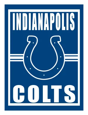 15.5"L x 11.5"H Medium Metal Wall Sign, Indianapolis Colts,6m3813usm