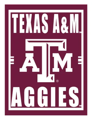 15.5"L x 11.5"H Medium Metal Wall Sign, Texas A&M,6m969usm