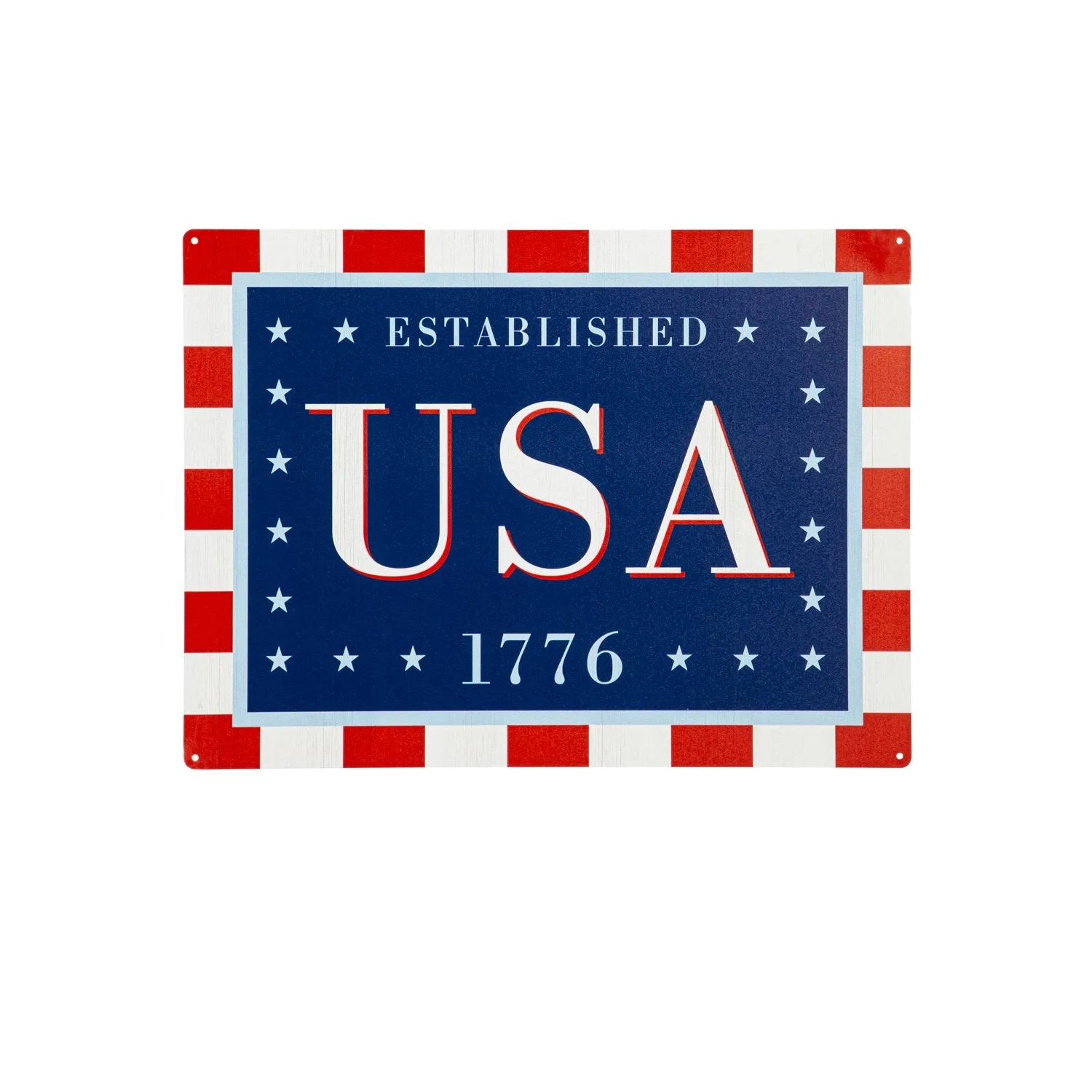 15.5"L x 11.5"H Metal USA Wall Décor, Est. 1776,6m9228