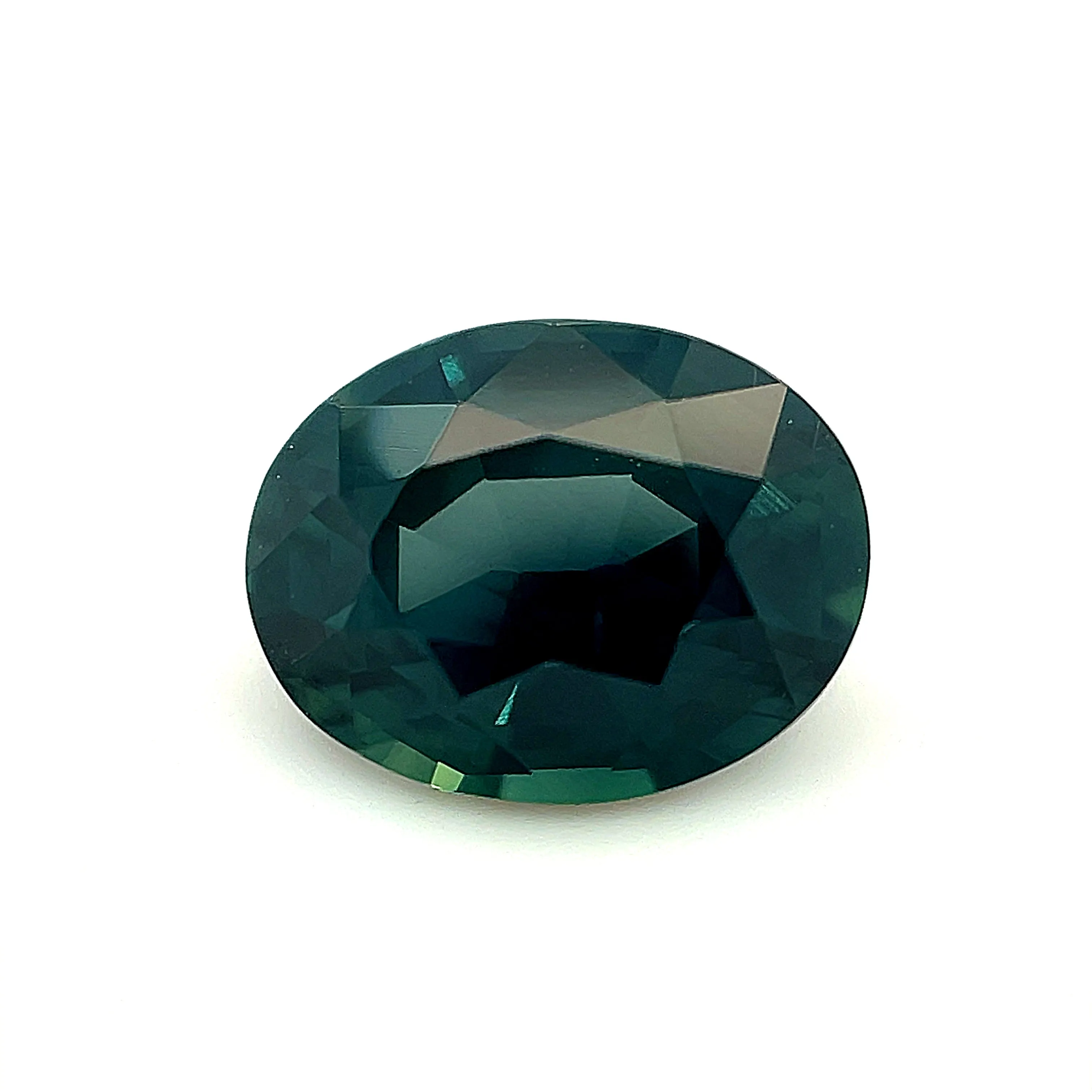 2.18 ct. Oval  Bluish Green Sapphire