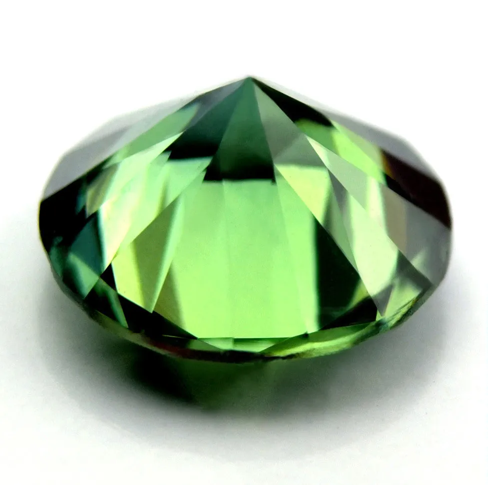 5.86 mm Certified Natural Green Sapphire