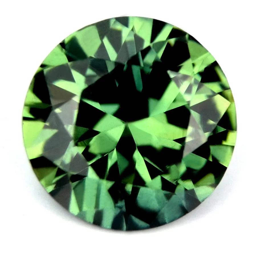 5.86 mm Certified Natural Green Sapphire