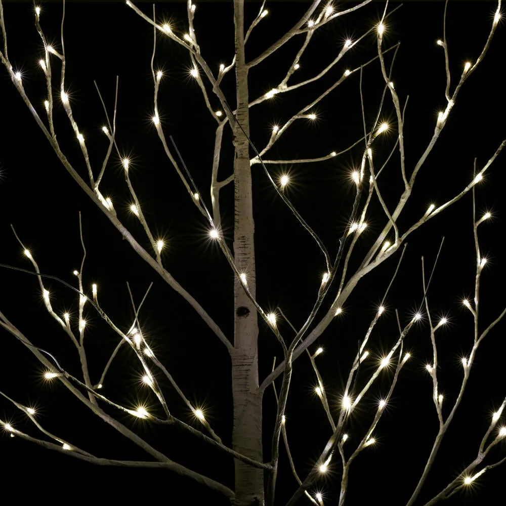 8' WHITE BURCH LED TWIG TREE