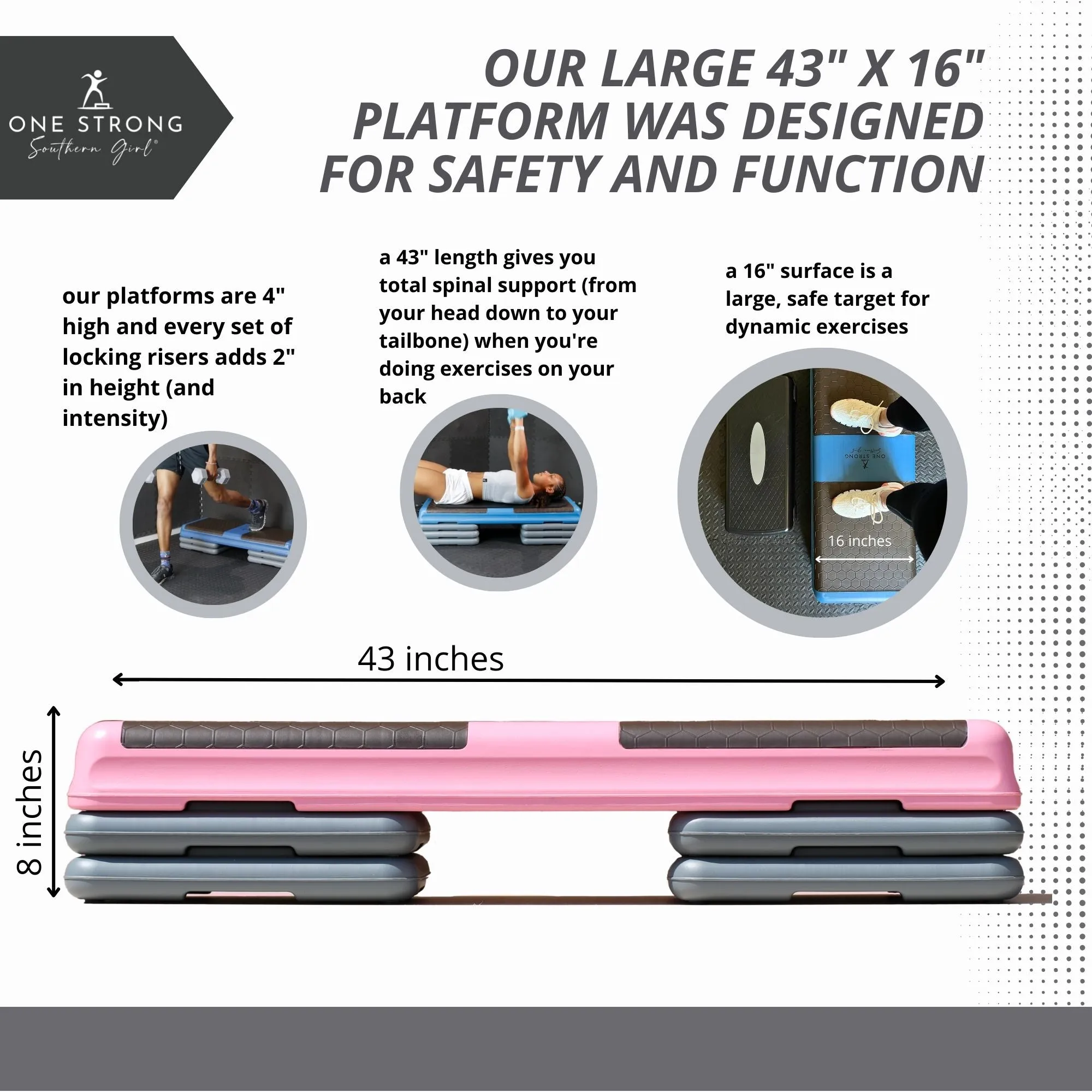 Aerobic Steps with 2 Adjustable Locking Risers (the starter set)