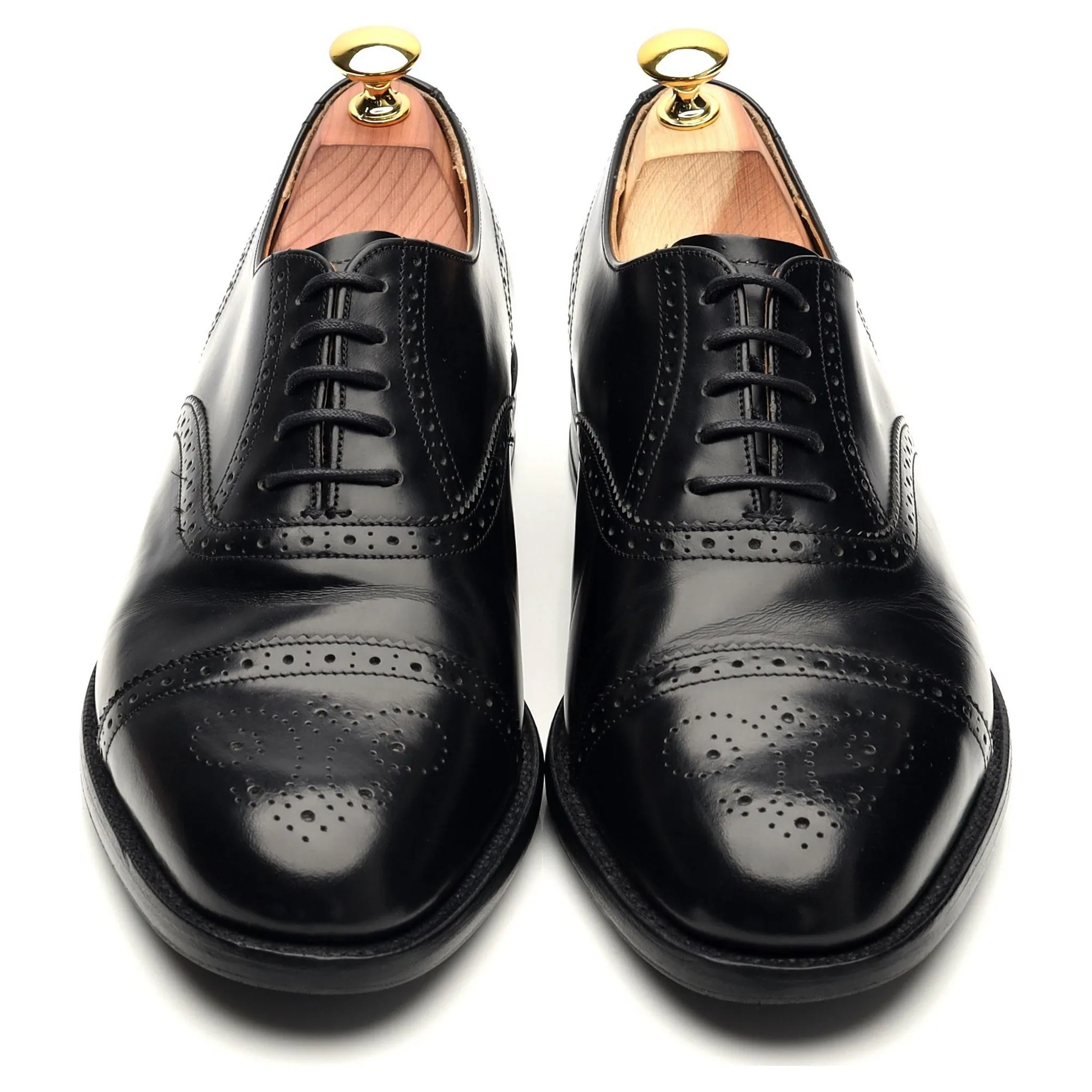 'Alfred' Black Leather Oxford Brogue UK 7.5 G