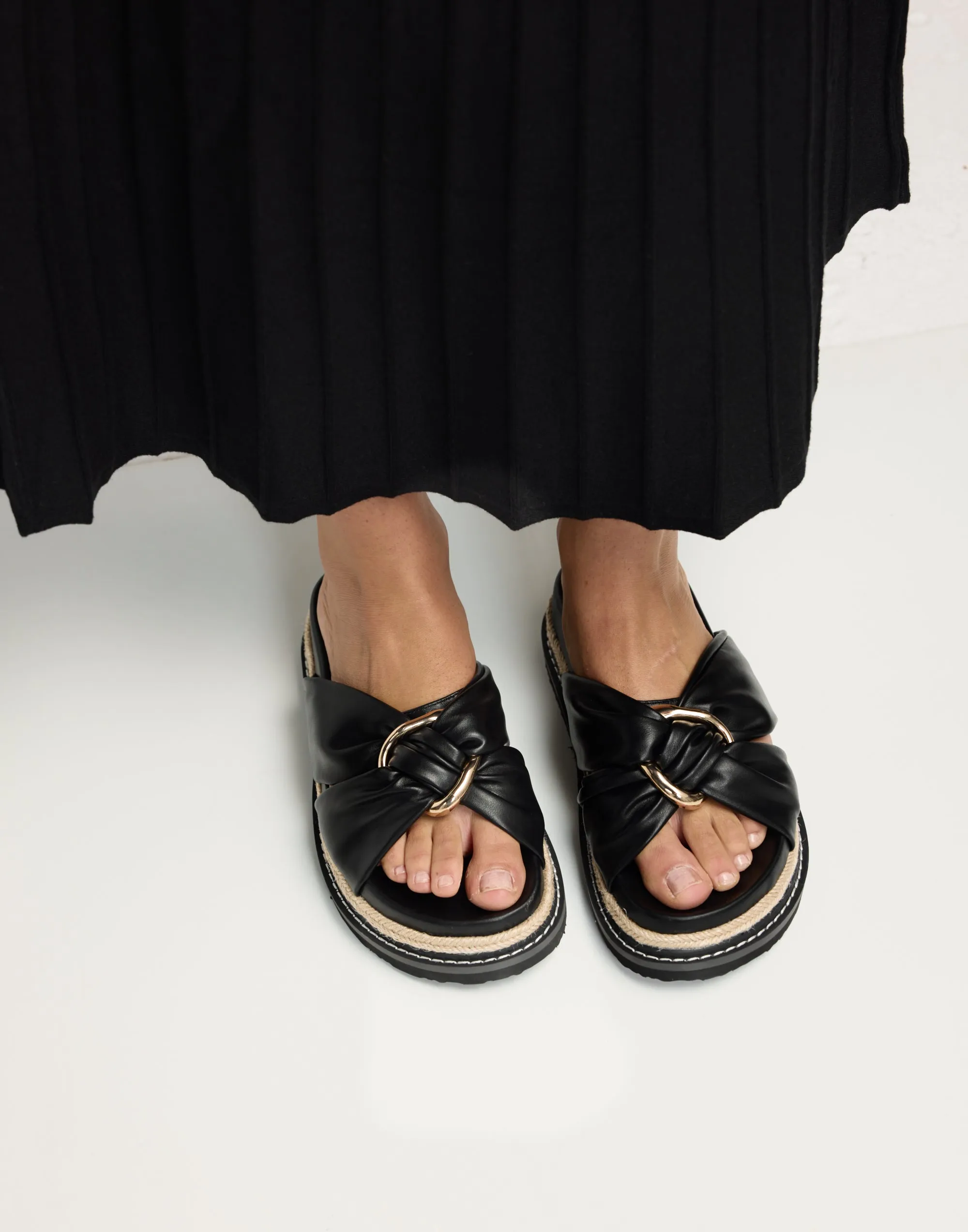 Ambrose Sandals (Black) - By Billini