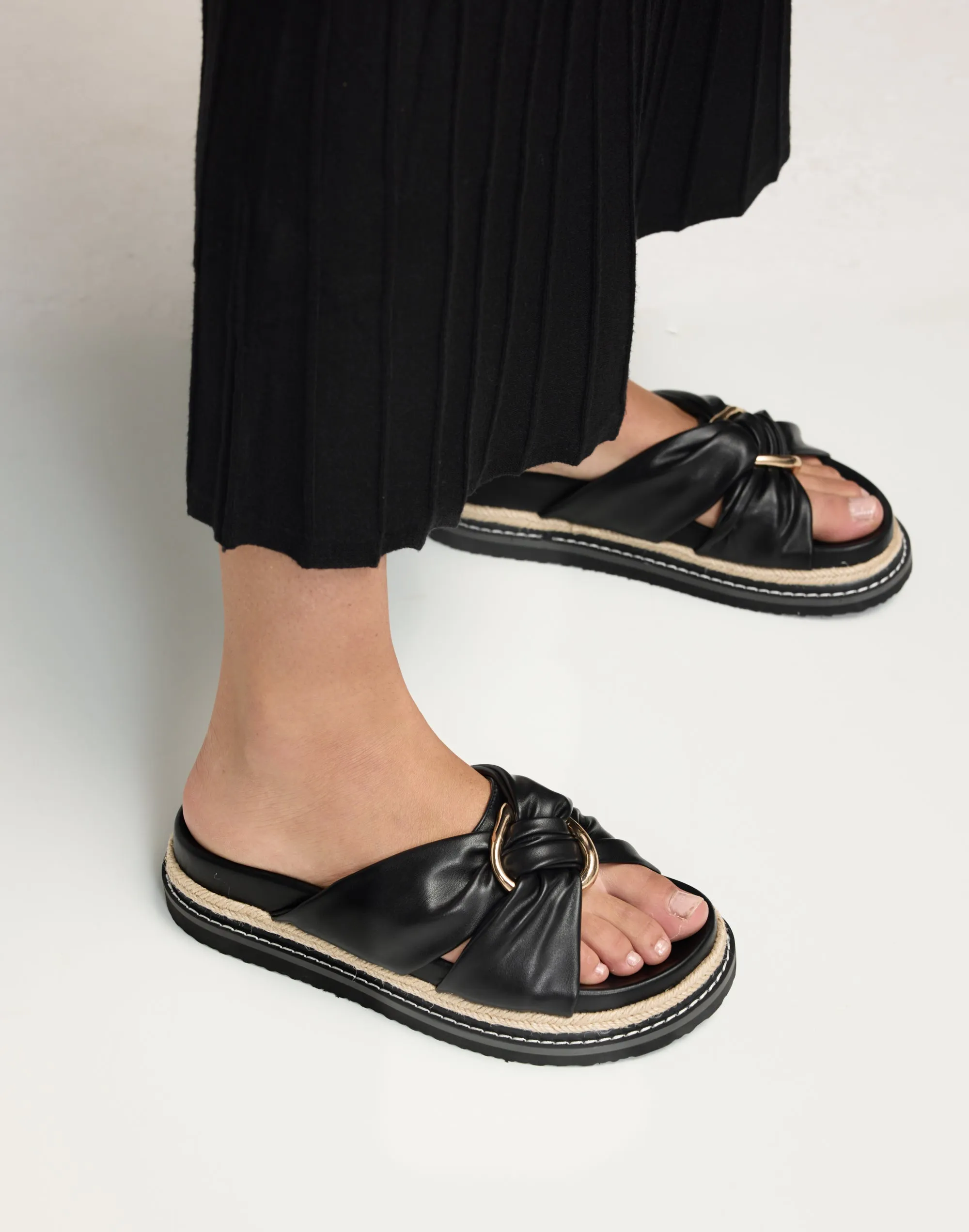 Ambrose Sandals (Black) - By Billini