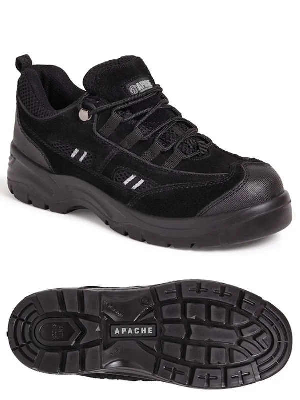 Apache AP302SM Black Suede Steel Toe Cap Safety Trainers