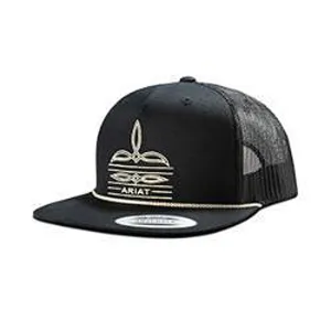 Ariat Black Ballcap with Embroidered Toe Bug Boot Stitch