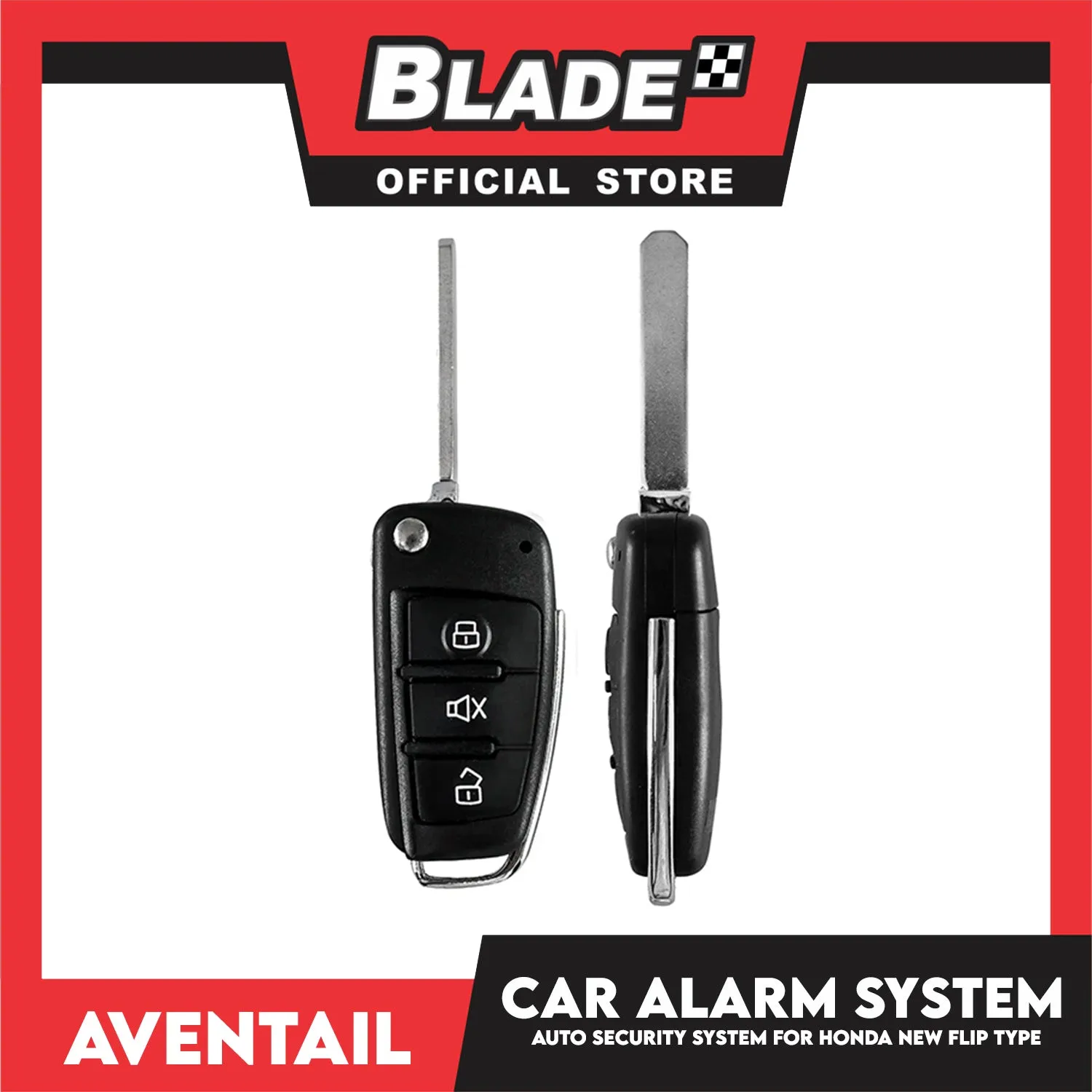 Aventail Car Alarm System Auto Security For Honda New Flip Type, Vehicle Alarm Security Protection System