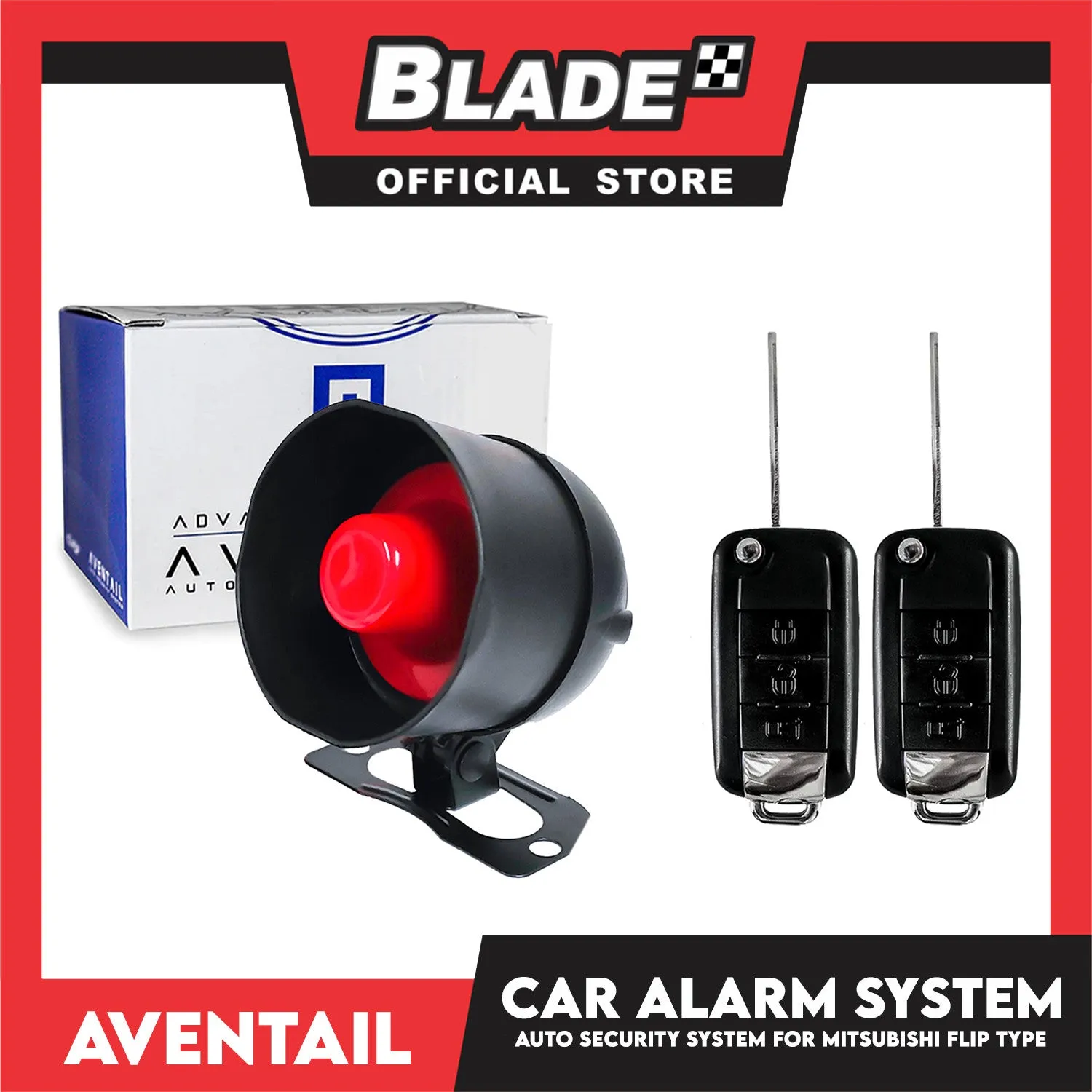 Aventail Car Alarm System Auto Security for Mitsubishi Flip Type, Vehicle Alarm Security Protection System
