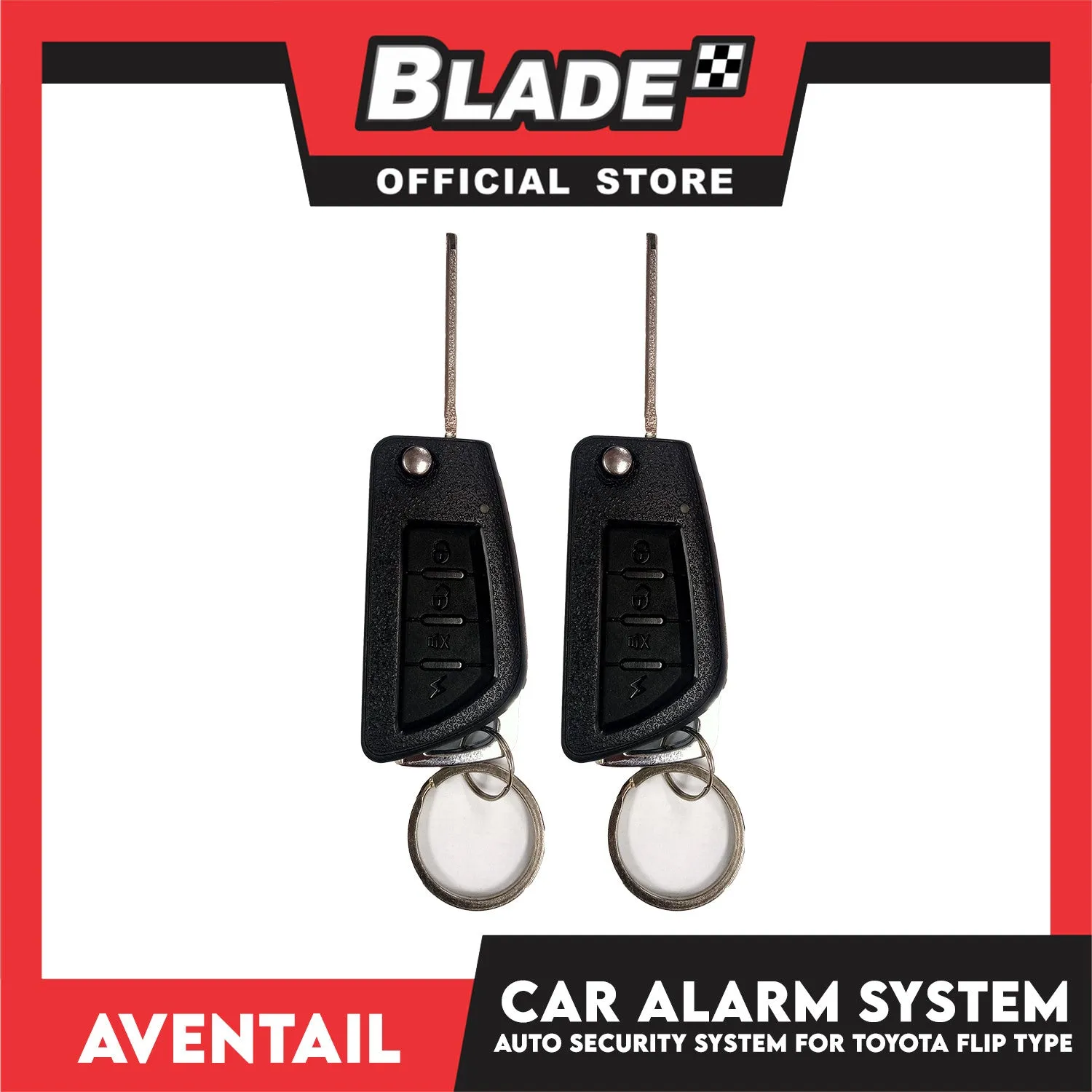 Aventail Car Alarm System Auto Security for Toyota Flip Type, Vehicle Alarm Security Protection System