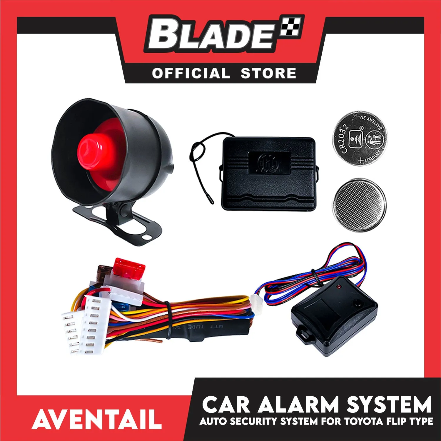 Aventail Car Alarm System Auto Security for Toyota Flip Type, Vehicle Alarm Security Protection System