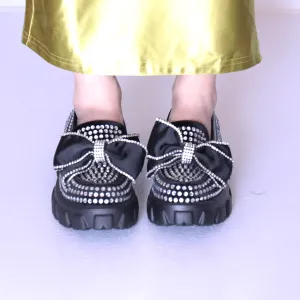 Betsey Johnson Rhinestone Platform Loafers