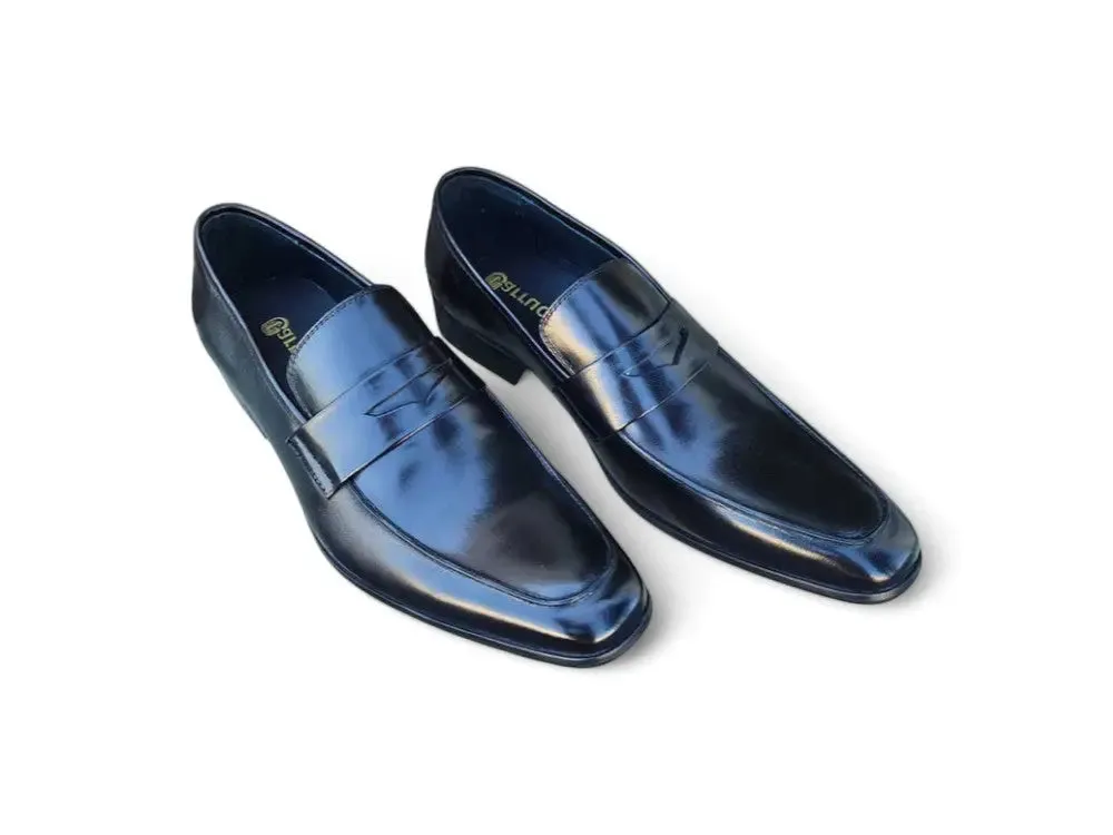 Beveled Square Toe Penny Loafer