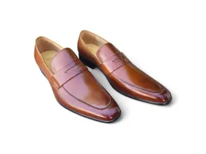 Beveled Square Toe Penny Loafer