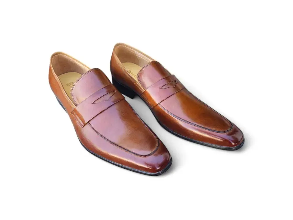Beveled Square Toe Penny Loafer
