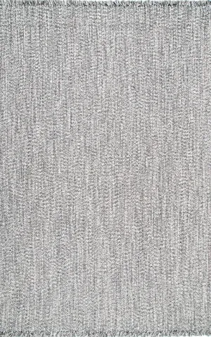 BRAIDED COURT TASSEL PEPPER RUG