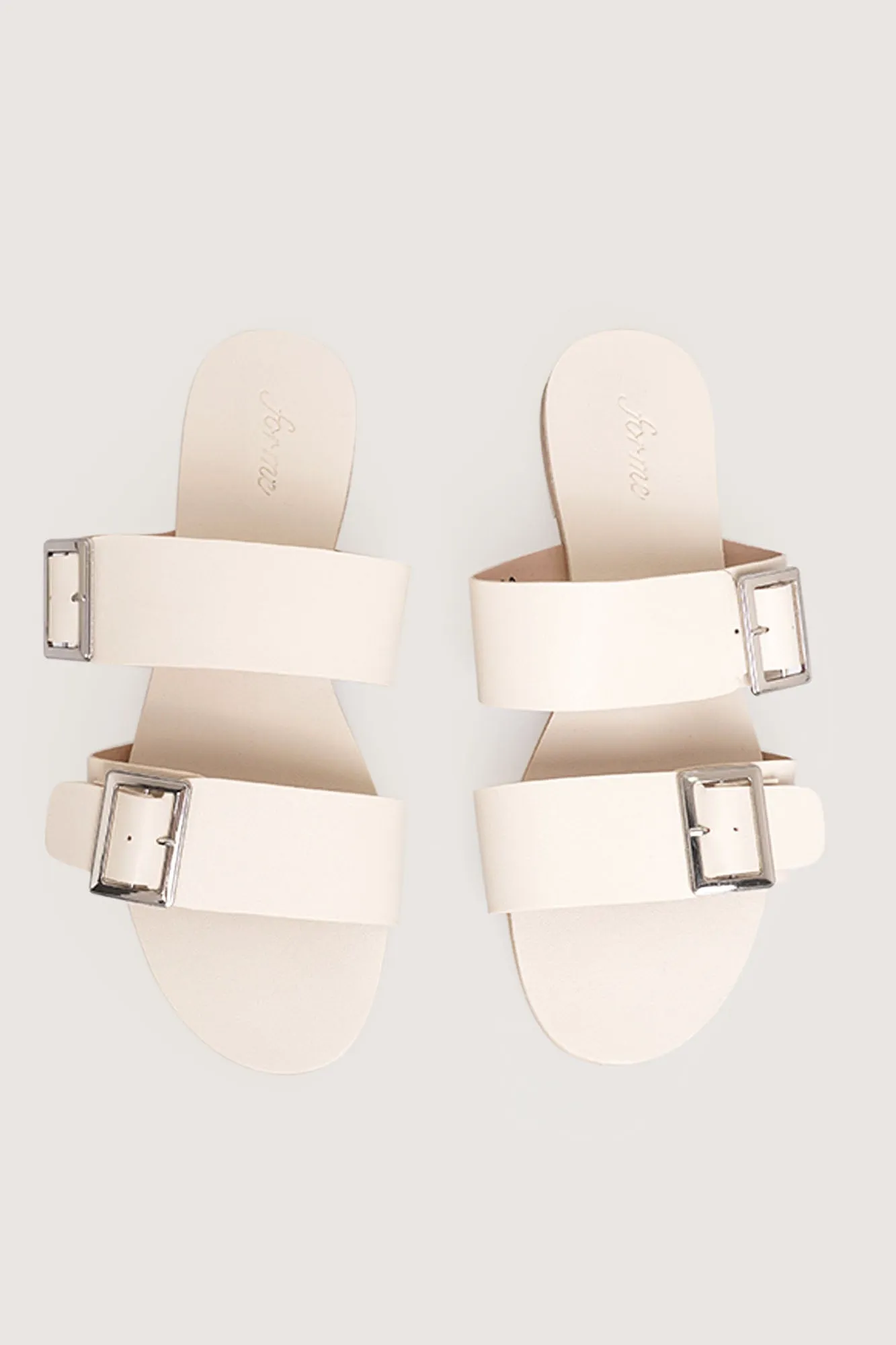 Buckled Double Strap Sandals