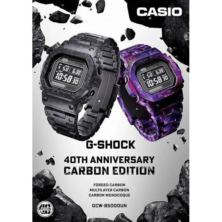 CASIO G-SHOCK 40TH ANNIVERSARY MULTIPLEX CARBON EDITION PURPLE MEN WATCH GCW-B5000UN-6JR