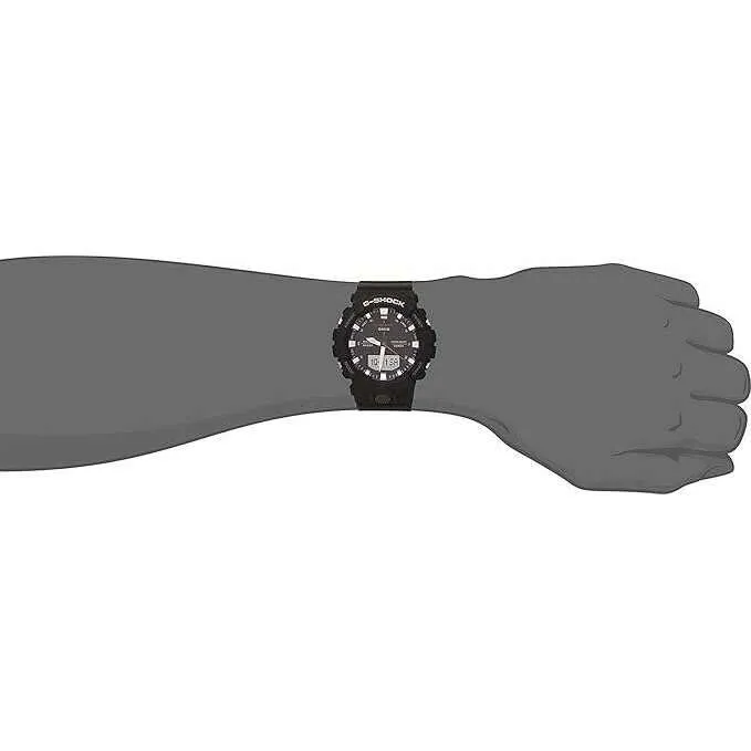CASIO G-SHOCK DOUBLE LED DAY-DATE ANALOG DIGITAL BLACK MEN WATCH GA-800-1AJF