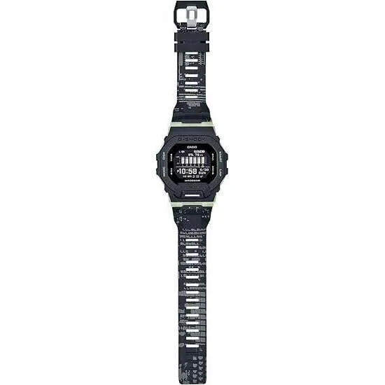 CASIO G-SHOCK G-SQUAD BLUETOOTH DAY-DATE BLACK CAMOUFLAGE MEN WATCH GBD-200LM-1JF