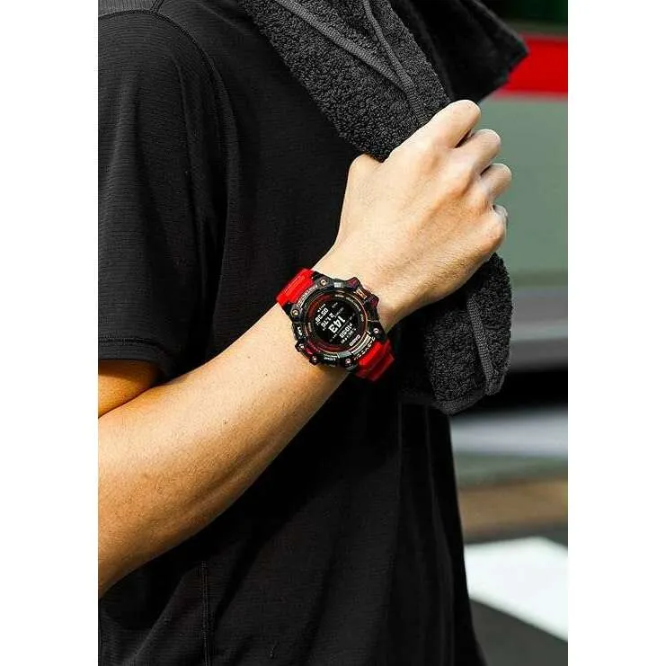 CASIO G-SHOCK G-SQUAD RED & BLACK DIGITAL MEN WATCH GBD-H1000-4A1JR