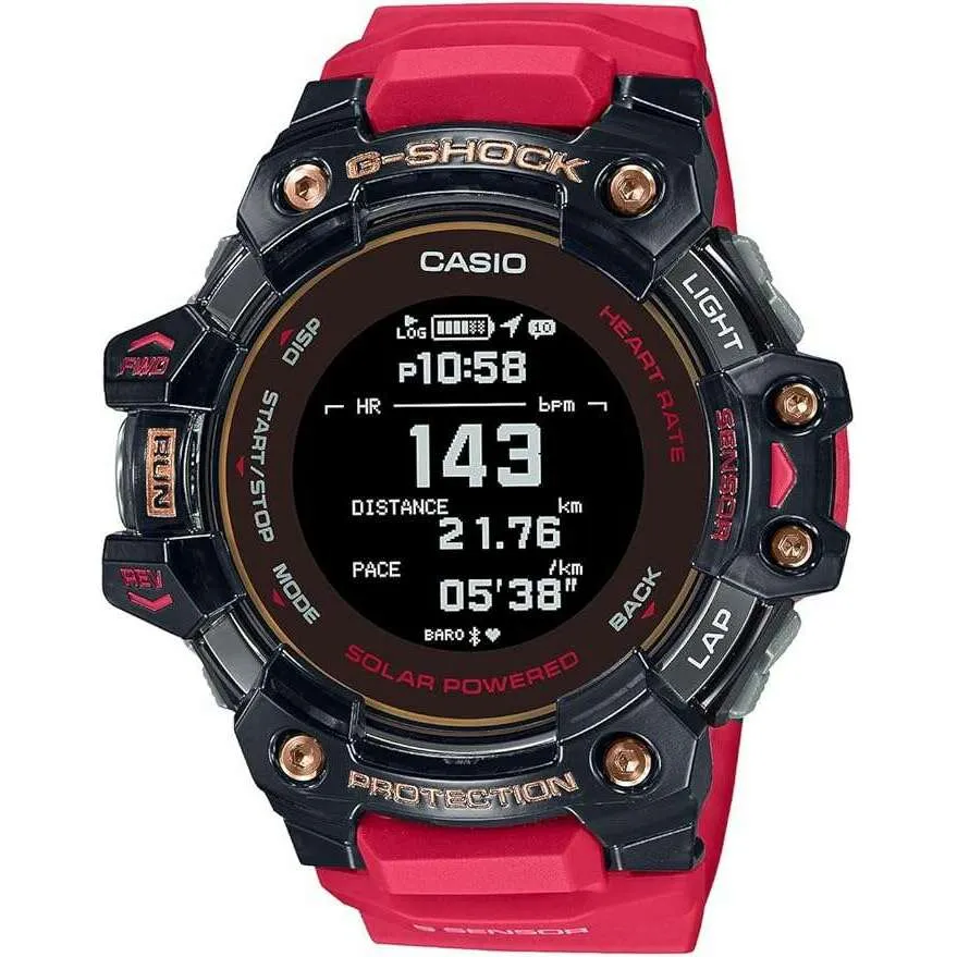 CASIO G-SHOCK G-SQUAD RED & BLACK DIGITAL MEN WATCH GBD-H1000-4A1JR