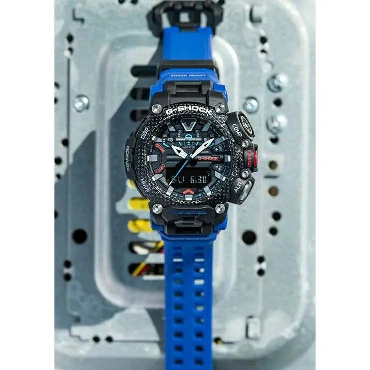 CASIO G-SHOCK GRAVITYMASTER BLUETOOTH CARBON CORE GUARD BLUE MEN WATCH GR-B200-1A2JF