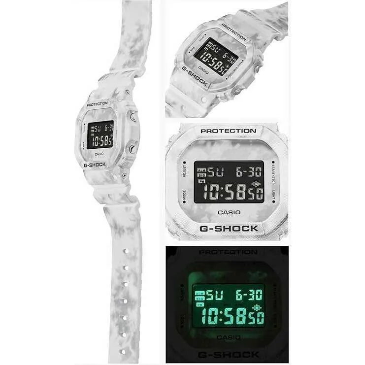 CASIO G-SHOCK GRUNGE SNOW CAMOUFLAGE DIGITAL WHITE MEN WATCH DW-5600GC-7JF
