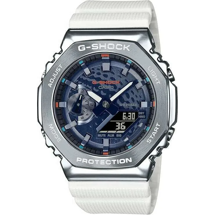 CASIO G-SHOCK METAL COVERED RYO ISHIKAWA SIGNATURE MODEL WHITE MEN WATCH GM-2100RI21-7AJR