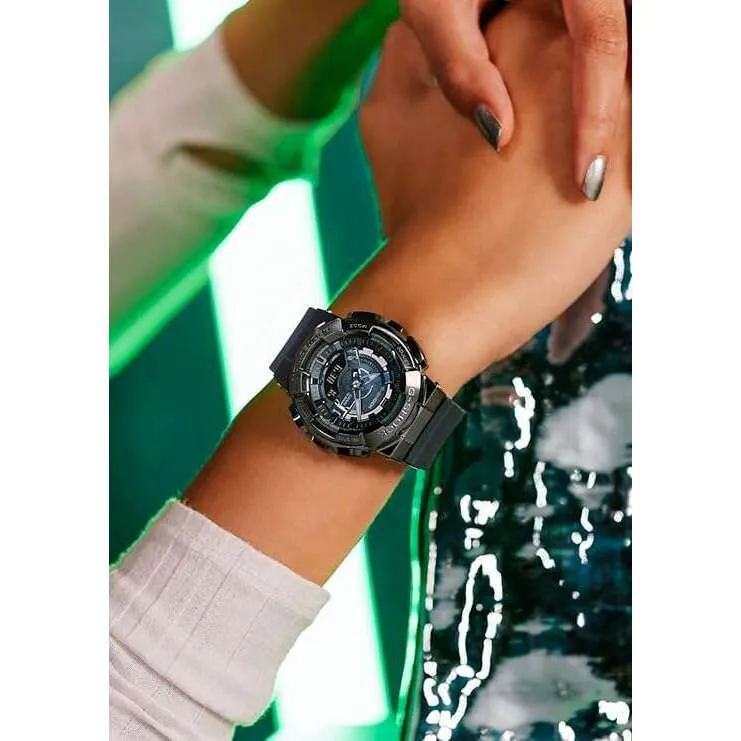 CASIO G-SHOCK MID-SIZE MODEL METAL COVERED DARK GREY LADIES WATCH GM-S110B-8AJF