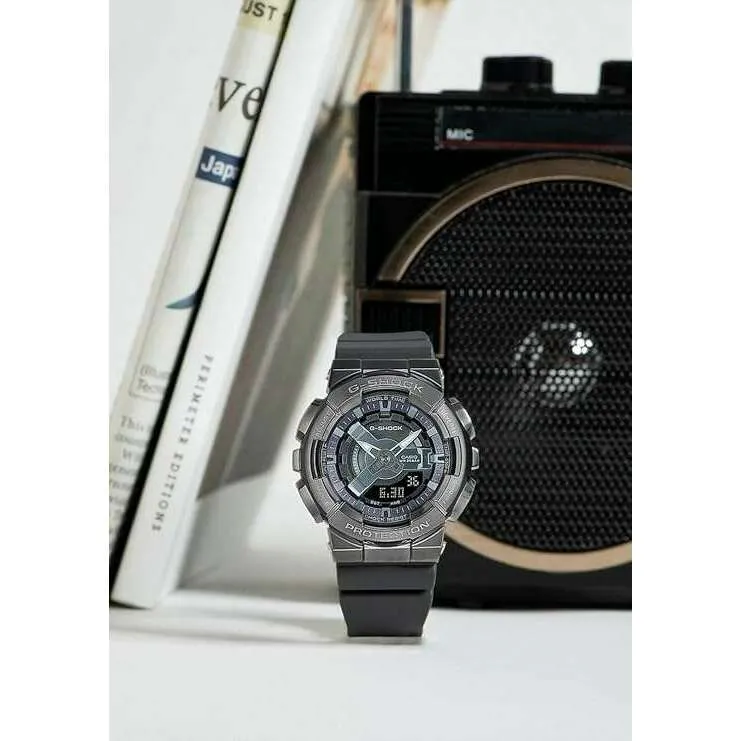 CASIO G-SHOCK MID-SIZE MODEL METAL COVERED DARK GREY LADIES WATCH GM-S110B-8AJF
